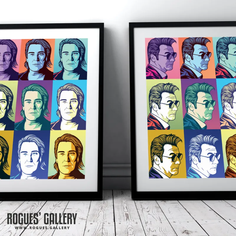 Rogues Gallery 80s Retro Project: China Crisis Gary & Eddie Individually - A3 Print with Warhol-style colors
