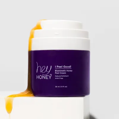 Hey Honey I PEEL GOOD! Biomimetic Honey Peel Cream jar