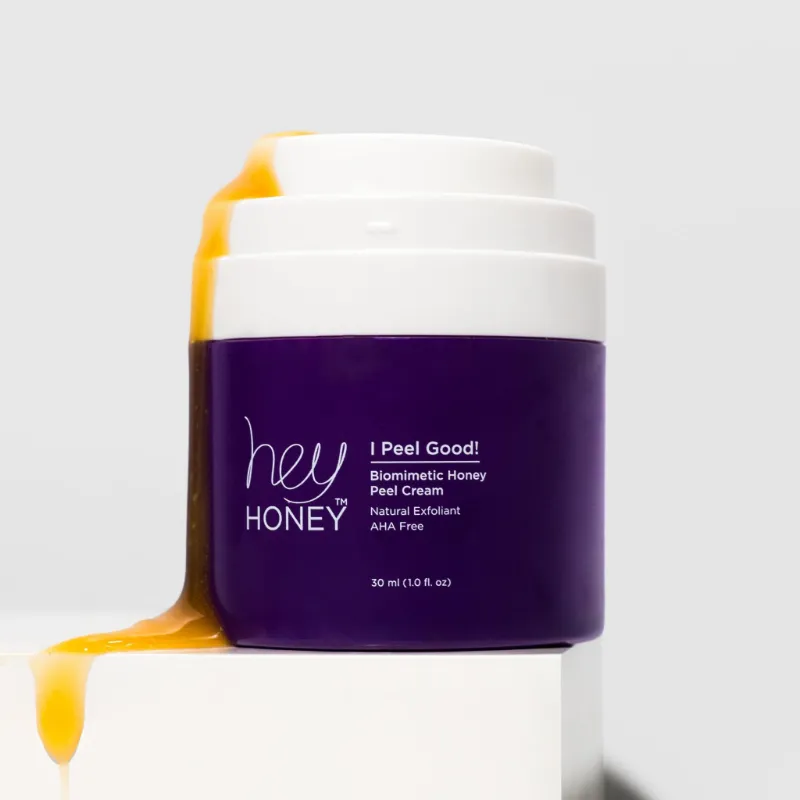 Hey Honey I PEEL GOOD! Biomimetic Honey Peel Cream jar