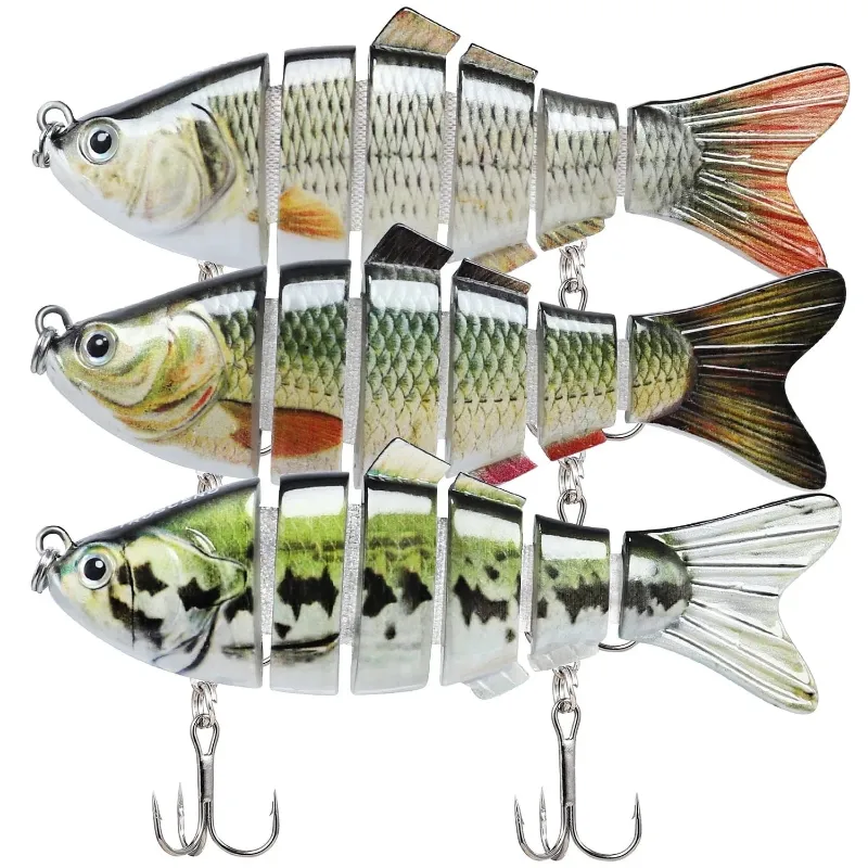 Truscend Fishing Easy Catch Swimmax 6-segment jointed swimbait lure with realistic fish pattern