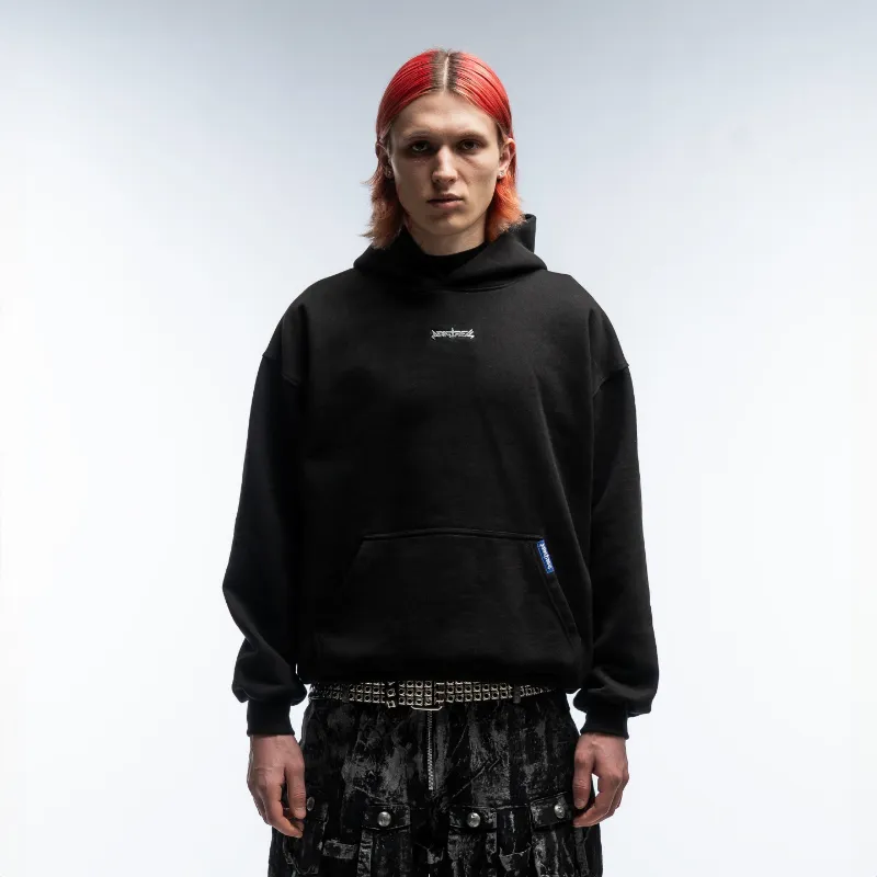 ARNTREAL Core Hoodie in black cotton with embroidered logo