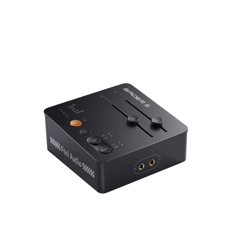 Fosi Audio StepSense C3 Gaming Audio DAC & Headphone Amp with control panel and connectivity ports