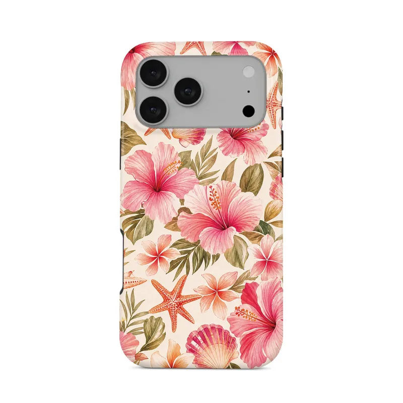 COBAK Case Hibiscus Tough Phone Case with raised edges and MagSafe