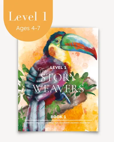 The Story Weavers Level 1 homeschool curriculum for 6-8-year-olds