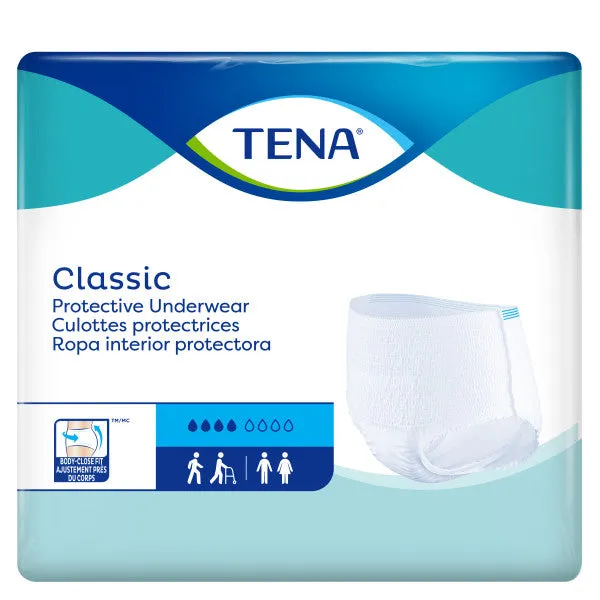 ActivKare TENA Classic Protective Incontinence Underwear package showing white pull-on brief