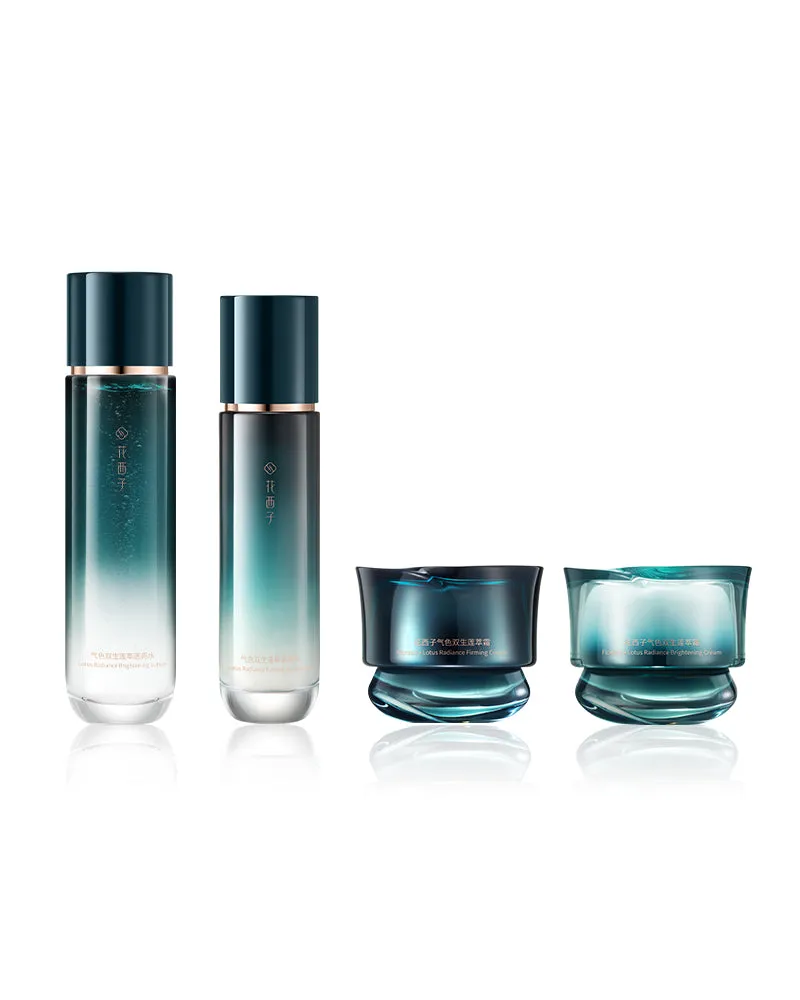 Florasis Lotus Radiance Dual-Action Complete Skincare Ritual Set with multiple products
