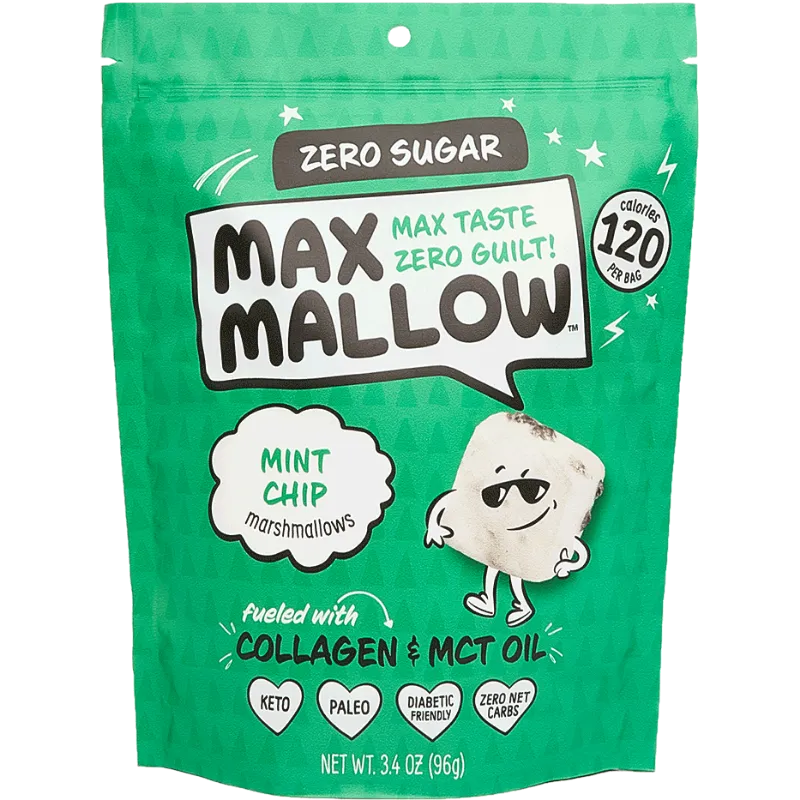 Max Sweets Mint Chip Sugar-Free Marshmallow mint and chocolate marshmallow pieces