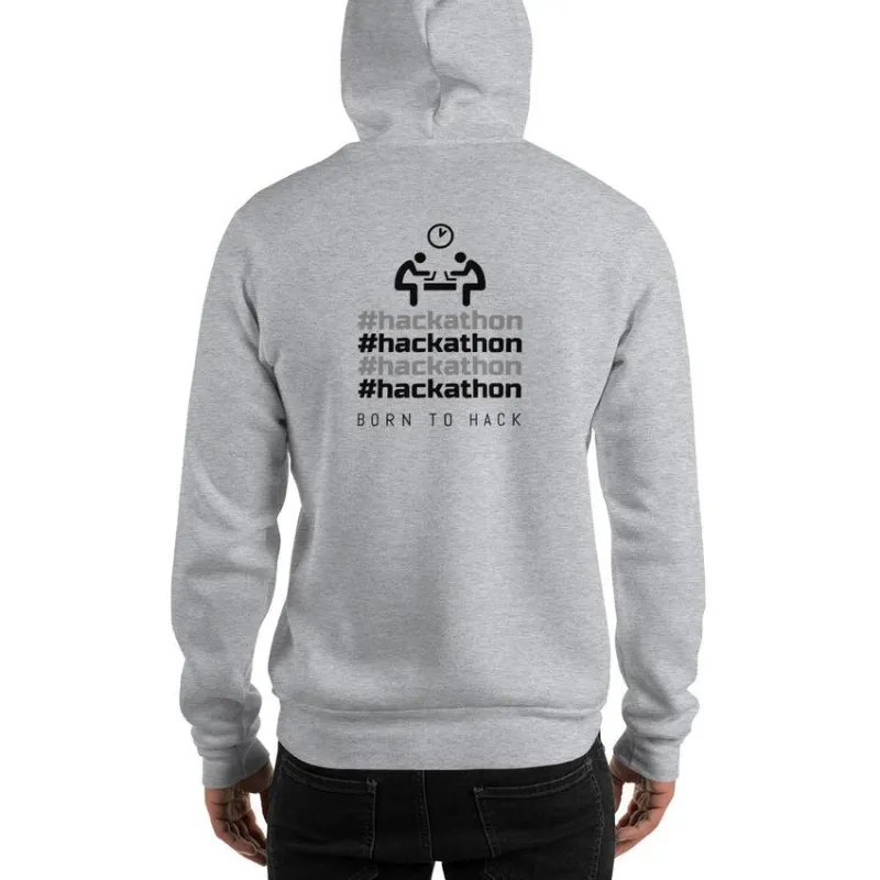 MyHackerTech #hackathon unisex hoodie with double-lined hood