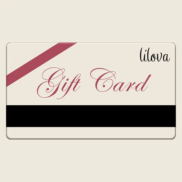 Lilova $30 Gift Card in branded packaging