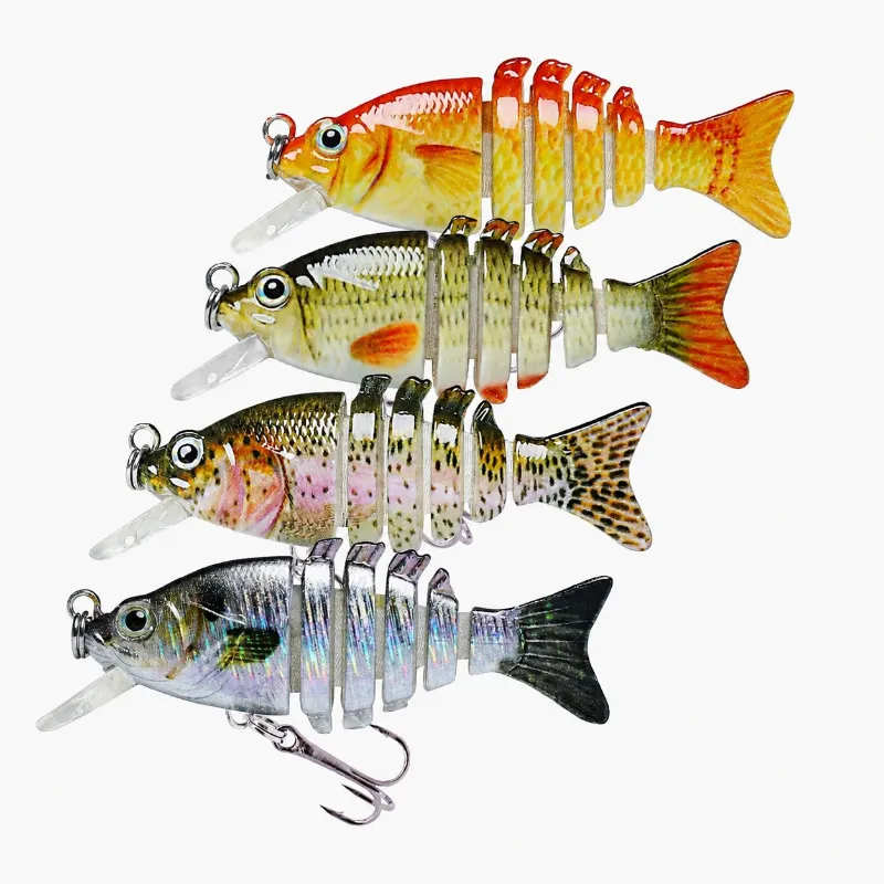 Truscend Fishing Swimmax six-segmented 2-inch mini jointed swimbait with pearl coating and BKK hooks