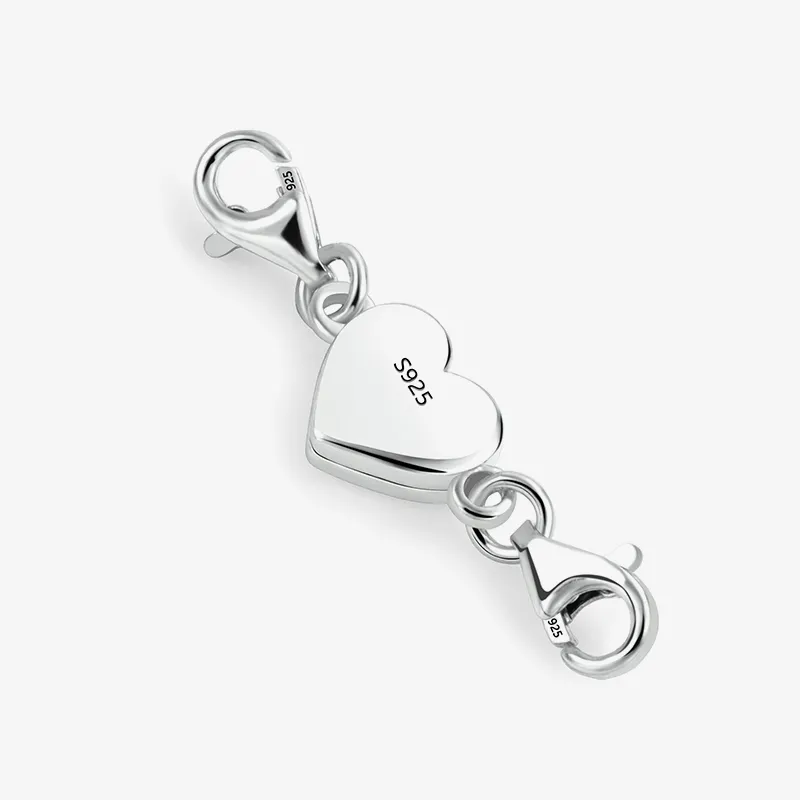 Alexcraft Heart Magnetic Necklace and Bracelet Clasp with heart-shaped design