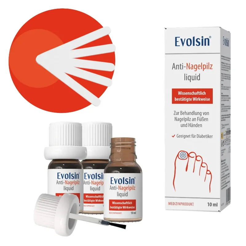 Evolsin Medical Anti Nagelpilz Liquid 3er Pack bundle of three bottles