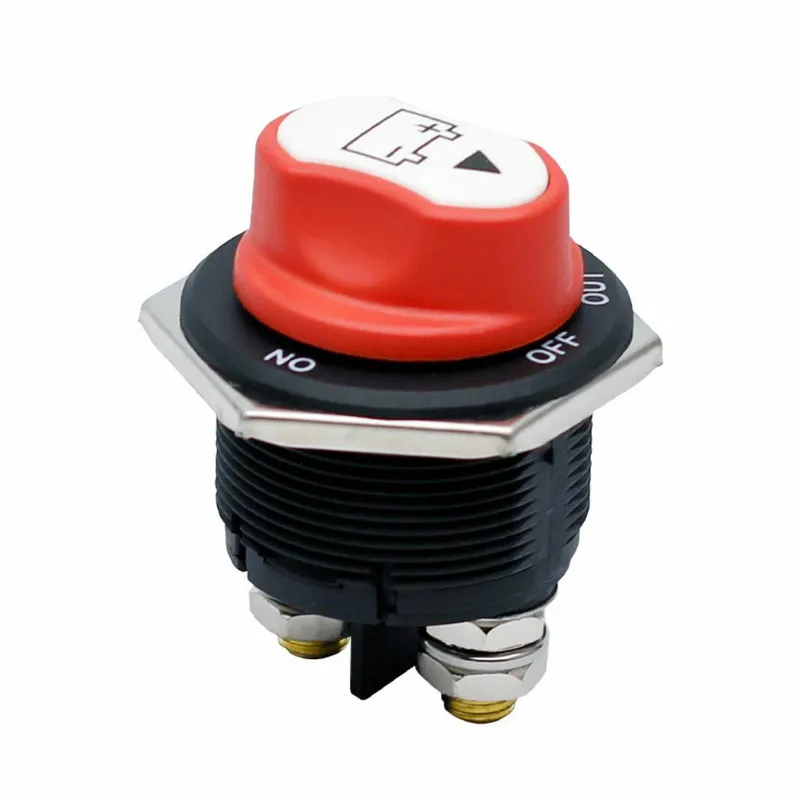 WattCycle Battery Switch 200A with waterproof cover and color-coded on/off positions