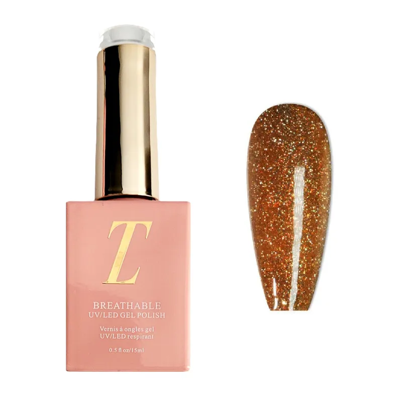 Tuesday in Love Fantasy halal UV gel polish bottle in golden bronze shimmer shade
