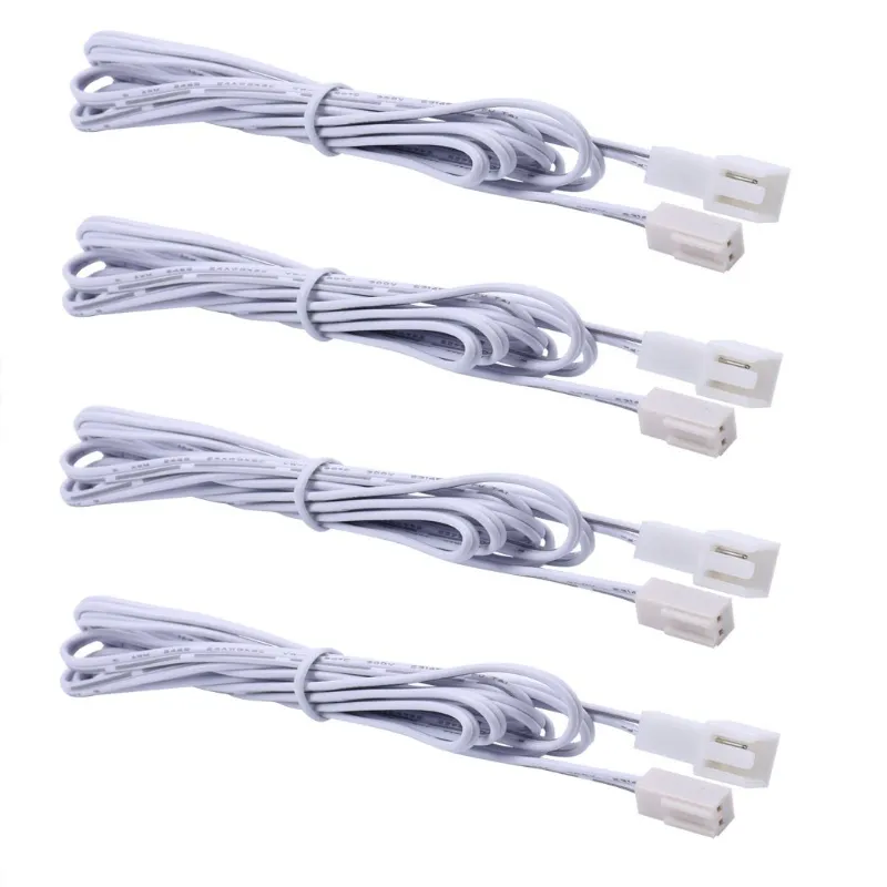 AIBOO white 2-pin extension cables for LED under cabinet lighting kit