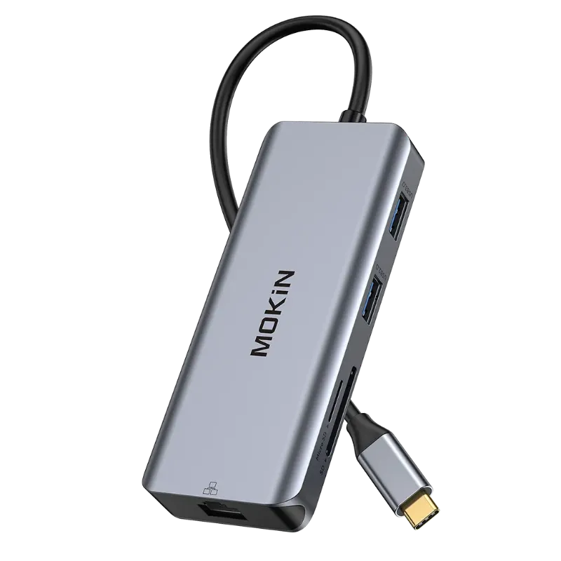 MOKiN 9 IN 1 USB-C Adapter with Dual HDMI & Ethernet Port connectivity hub