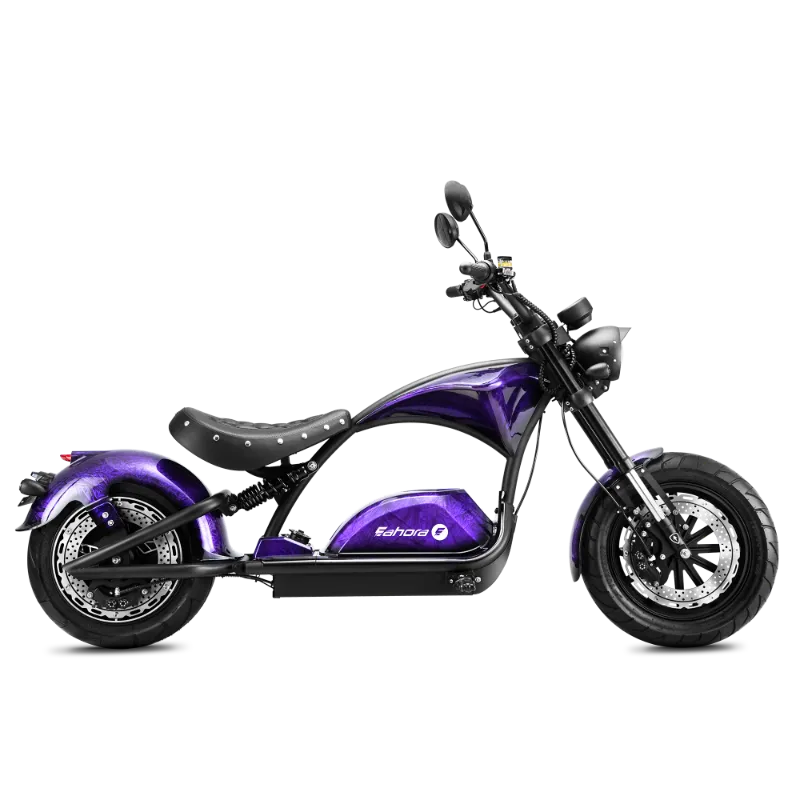 Eahora E-scooter 2026 Eahora M1PS Midnight Purple electric chopper in deep purple finish with classic frame