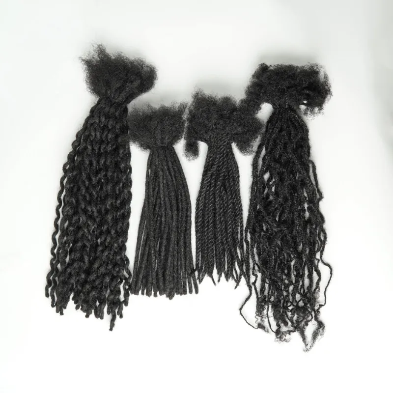 Jaliza 100% Human Hair Locs Extensions Handmade in XSmall 0.4cm width, 30 locs bundle