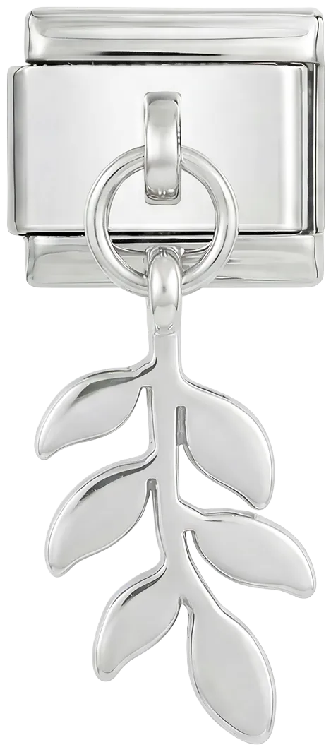 Charms Official 5 Leaves on Silver hanging charm
