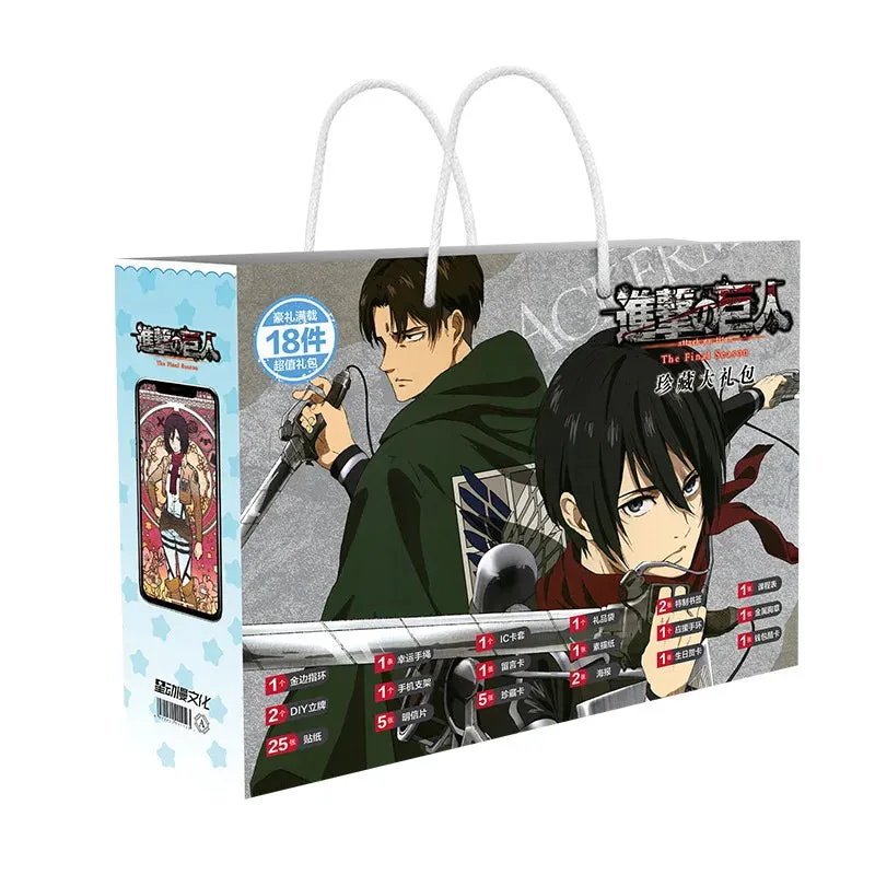 Animeancy Attack on Titan Gift Bag collectible merchandise bundle with posters