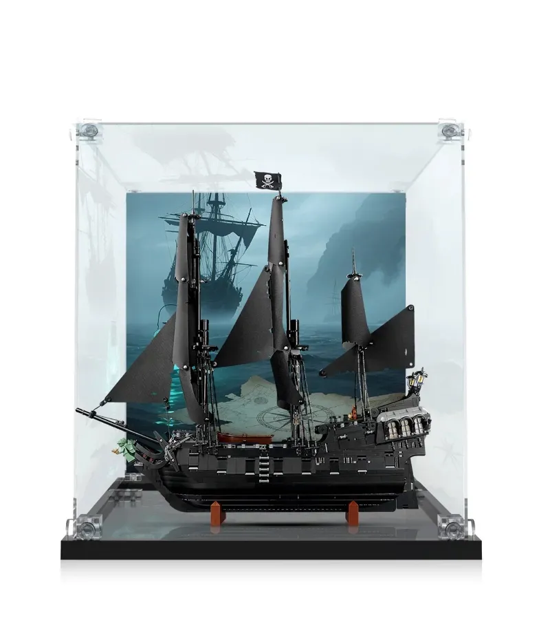 ICUANUTY Display case for LEGO Icons Captain Jack Sparrow's Pirate Ship 10365