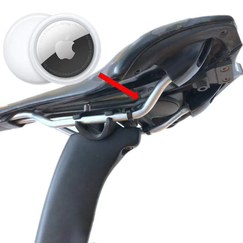 Techypop Best Bicycle Strap AirTag Mount Case secured under bike saddle