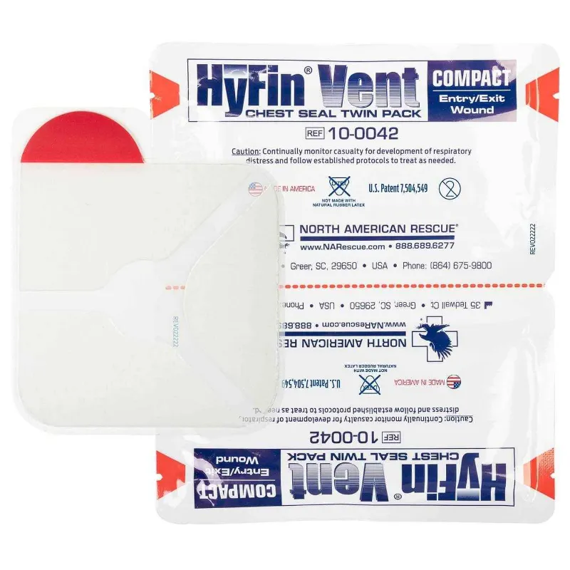 ViTAC Solutions HyFin Vented Chest Seal Compact two twin packs with four individual seals
