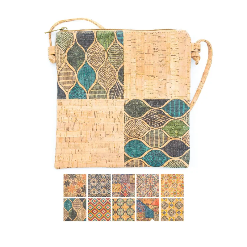 Corkadia Cork Crossbody Messenger women Mini Sleek Square-Cork Sling-BAGD-246 showing structured square body with cork strap
