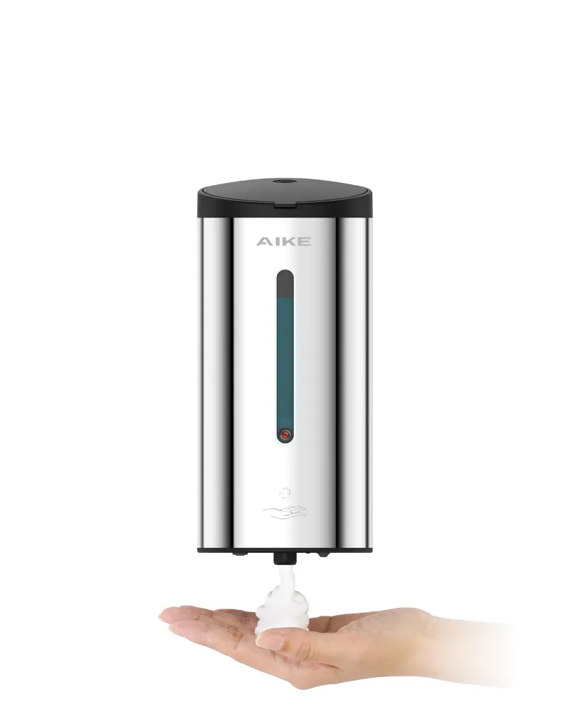 AIKE Automatic Foam Stainless Steel Soap Dispenser 5-Gear Adjustable 25 fl oz/750ml, Model AK1205FA, wall-mounted foam dispenser