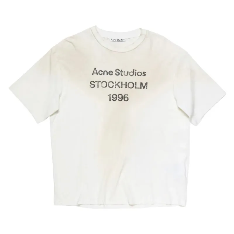 AfewVibe Acne Studios Sprayed 1996 Logo T-shirt Dusty White long-sleeve