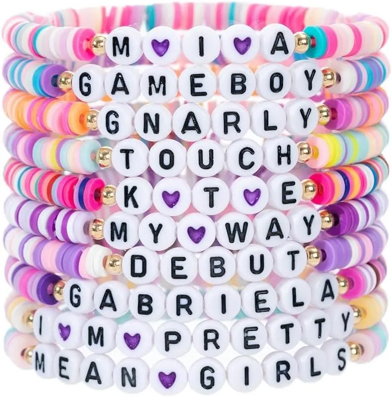 TTAesthetic 10pcs Katseye Inspired Friendship Bracelets in assorted bright colors