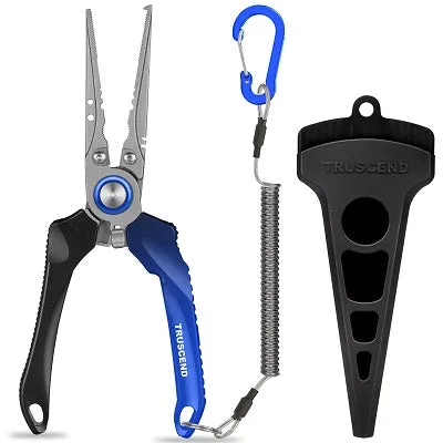 Truscend Fishing lockable pliers with high tungsten cutter and ergonomic trigger handle design