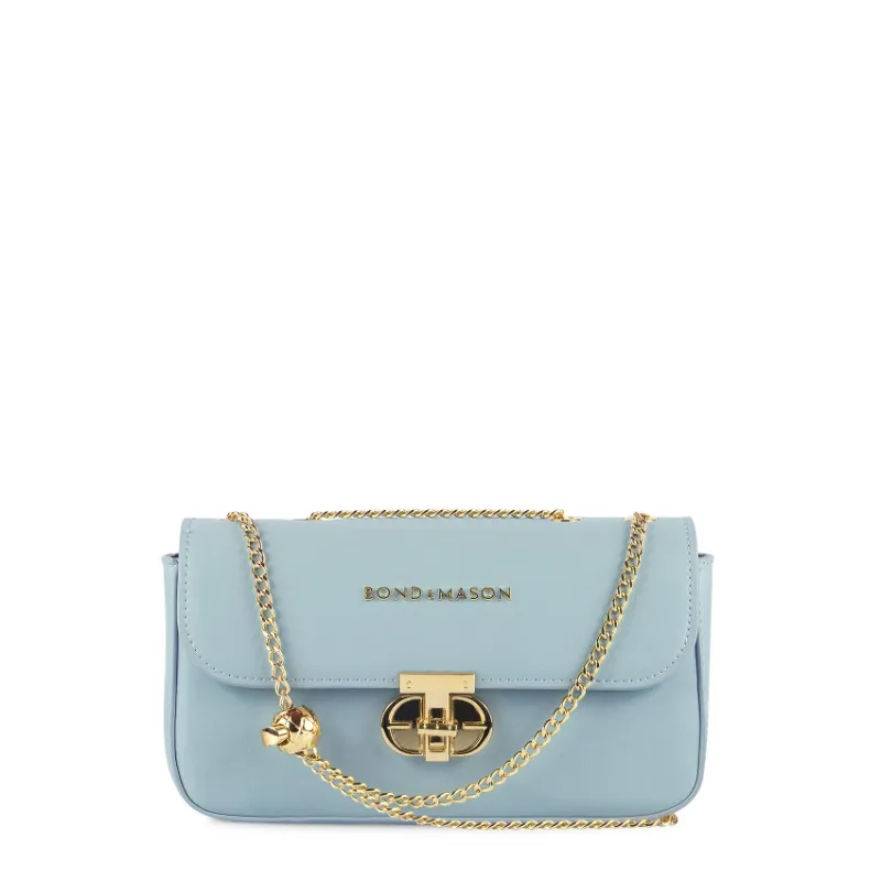 Bond & Mason The Carla Crossbody Bag (Mint Green) product photo showing mint green crossbody bag