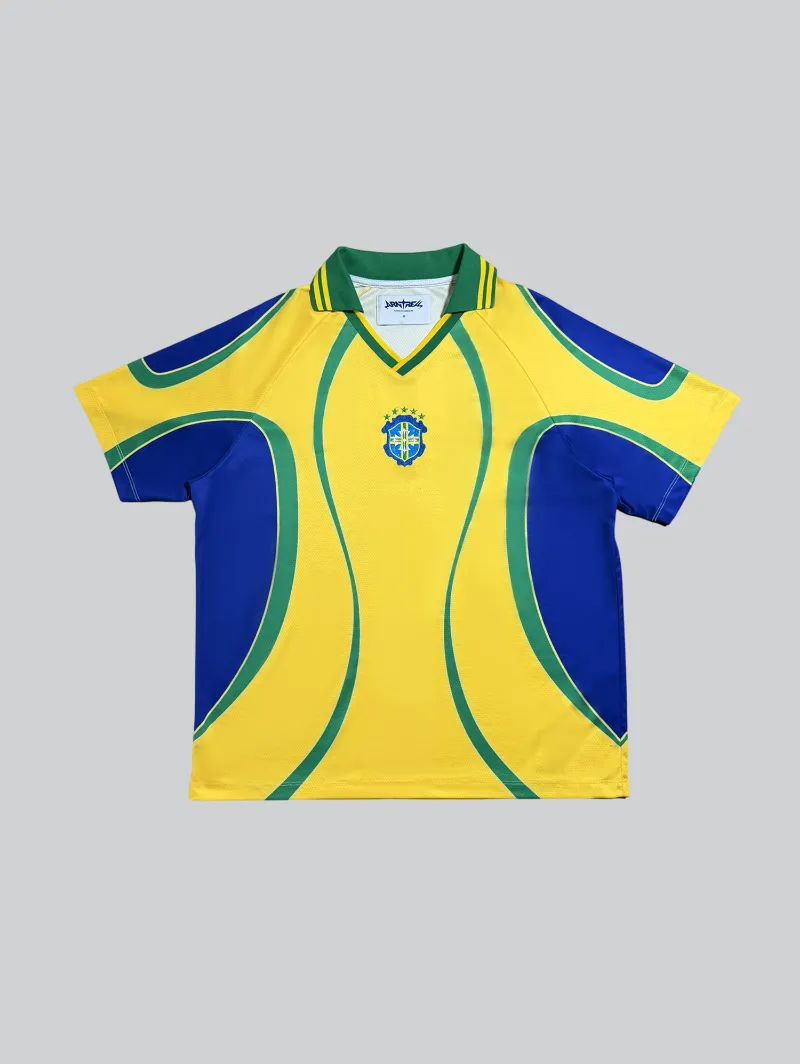 ARNTREAL Brasil Jersey in yellow, blue and green with embroidered crest