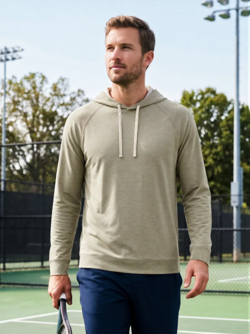 Maelreg Golf Heather Midlayer Golf Hoodies in heather gray