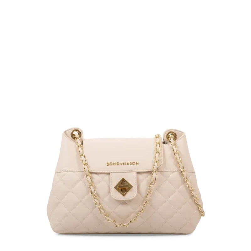 Bond & Mason The Julia Crossbody Bag showing vegan leather crossbody bag with gold-tone hardware