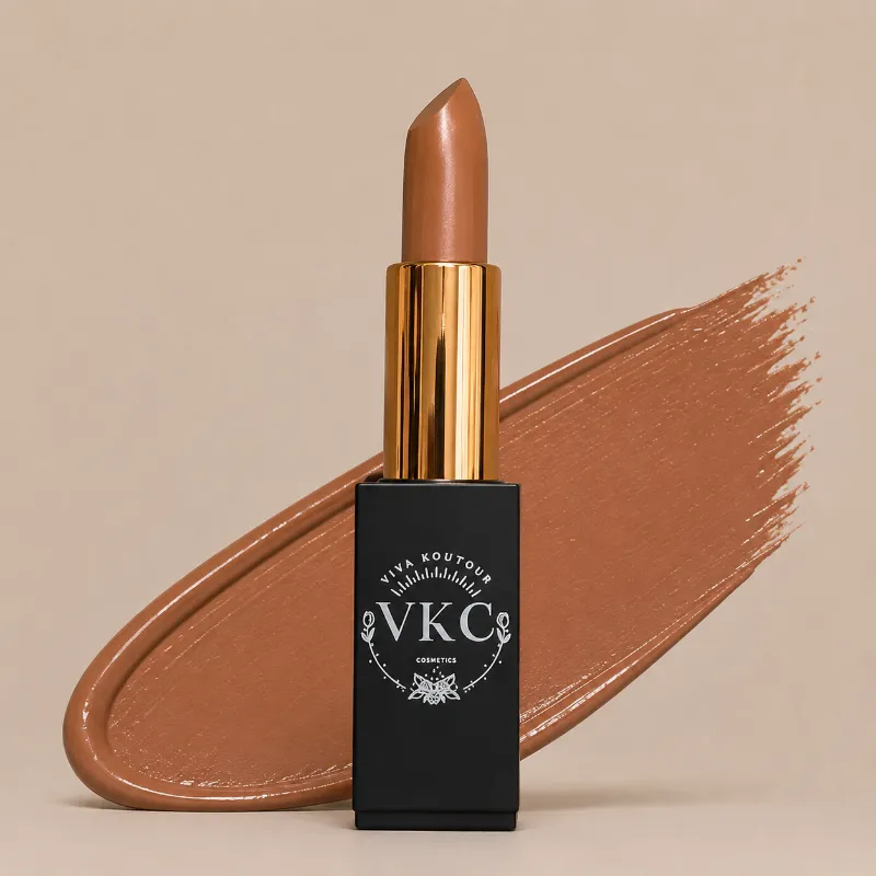 Viva Koutour Cosmetics Naked Nude Creme Lipstick – Hydrating High-Shine, a nude creme lipstick bullet