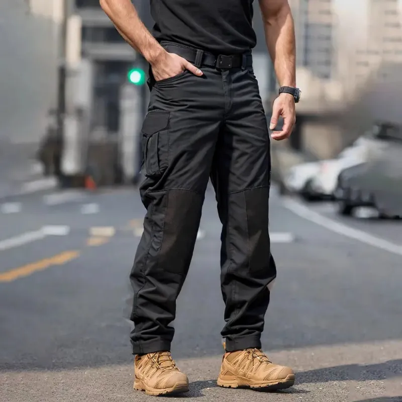 Falour Men's Urban Cargo Outdoor Pants Waterproof Ripstop Tactical Pants with cargo pockets