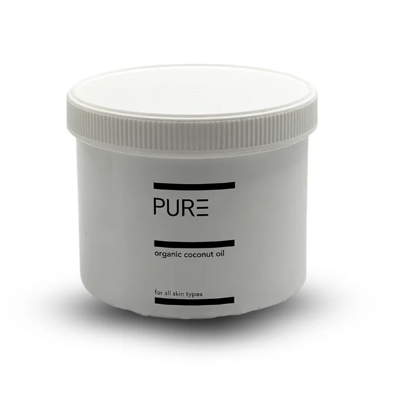 PURE Spa Skincare Organic Coconut Oil Professional 500g jar on white background