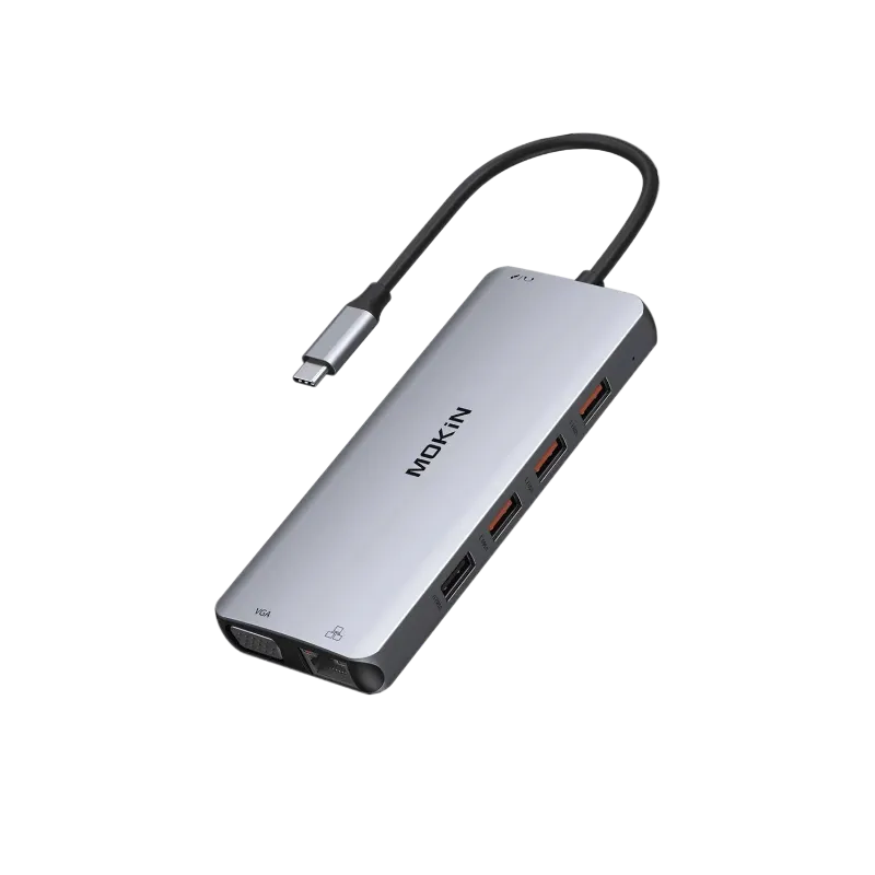 MOKiN 11 in 1 triple monitor USB-C docking station with PD charging hub