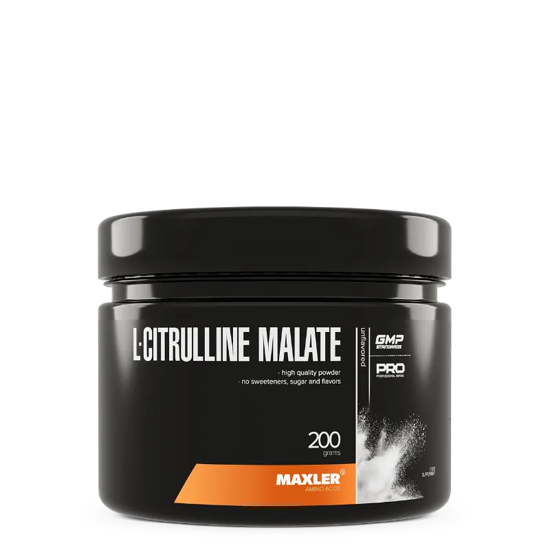 MAXLER L-Citrulline Malate Powder in a white container