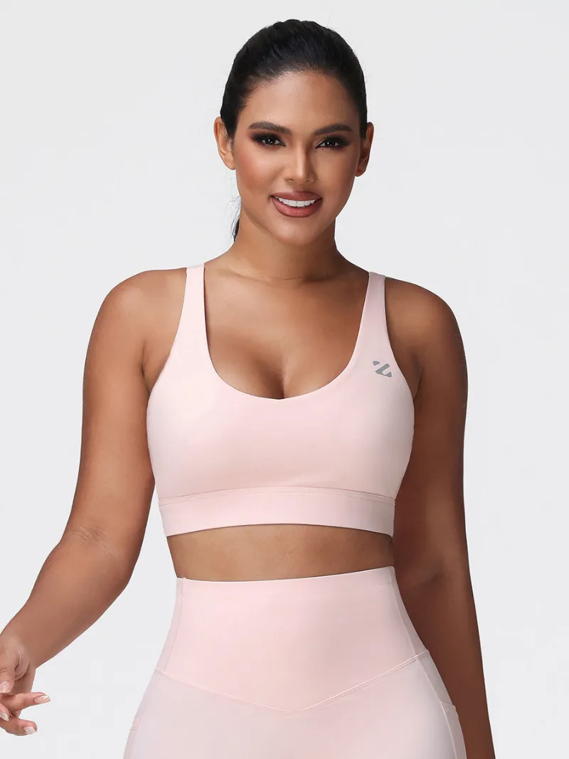 Zuluzenith All Day Workout High Impact Bra, black sports bra front view