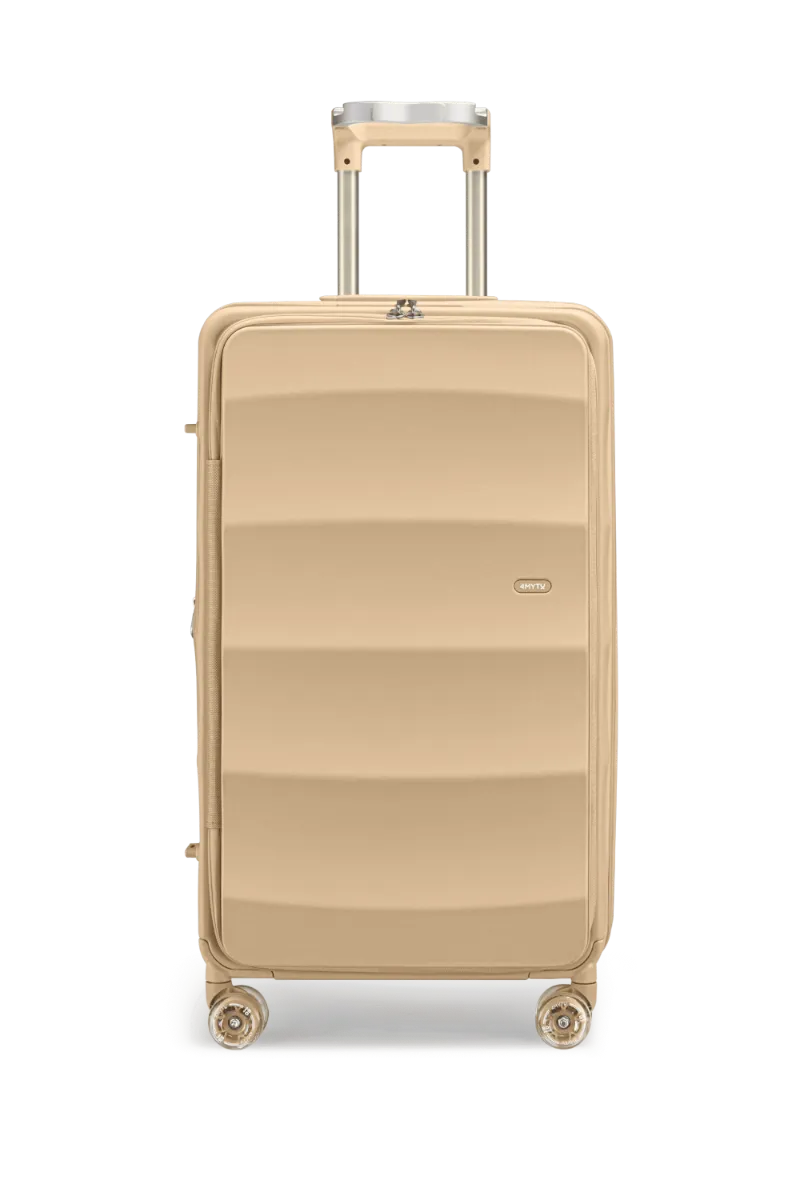 4MYTU Tank Max Trunk in Sandstorm hard-shell expandable suitcase with spinner wheels