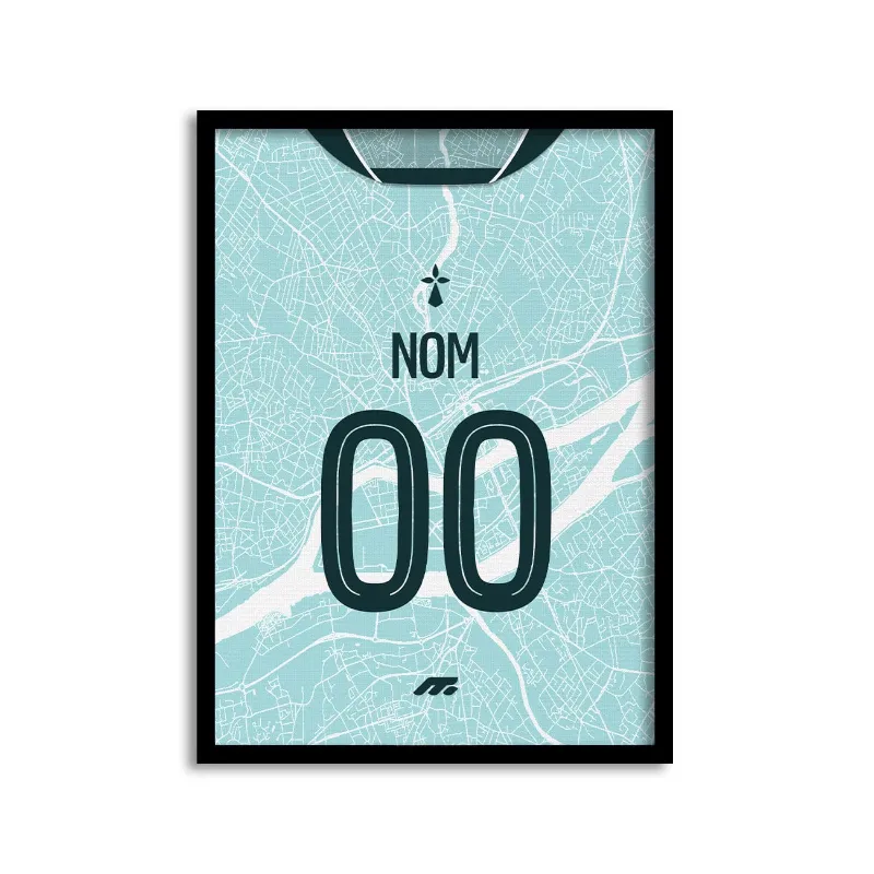 MYCASE FC Affiche Nantes Extérieur football club away kit poster