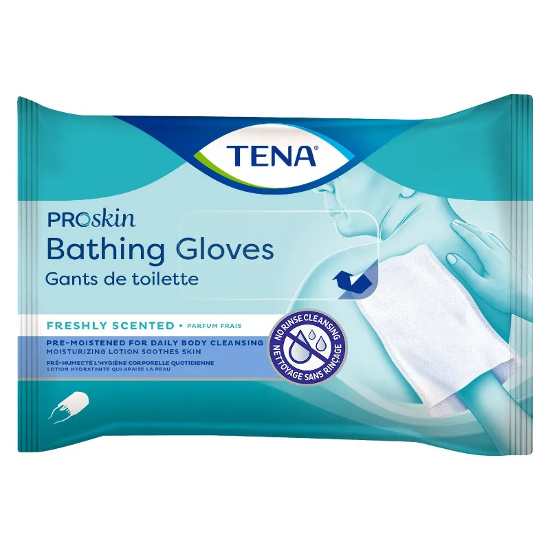 ActivKare TENA ProSkin Bathing Glove pre moistened disposable cleansing glove