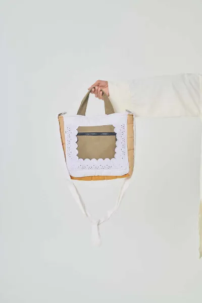 ZAAHARA Beg Upcycled Telekung Sling Baggy Eco Bag upcycled fabric one-of-a-kind