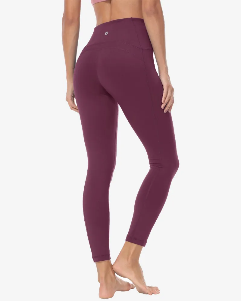 QUEENIEKE Dark Grey Mid-Waist Leggings, front view on model