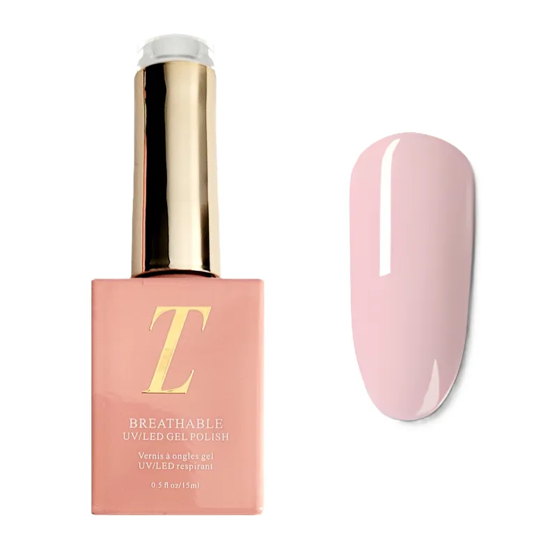 Tuesday in Love Hubba Hubba halal UV gel nail polish in light sandy pink