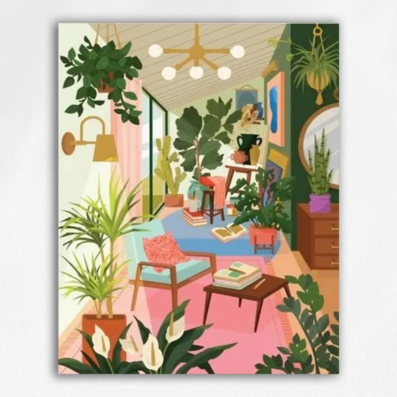 Maikoo Art Aesthetics of Life paint by numbers kit showing life scene artwork