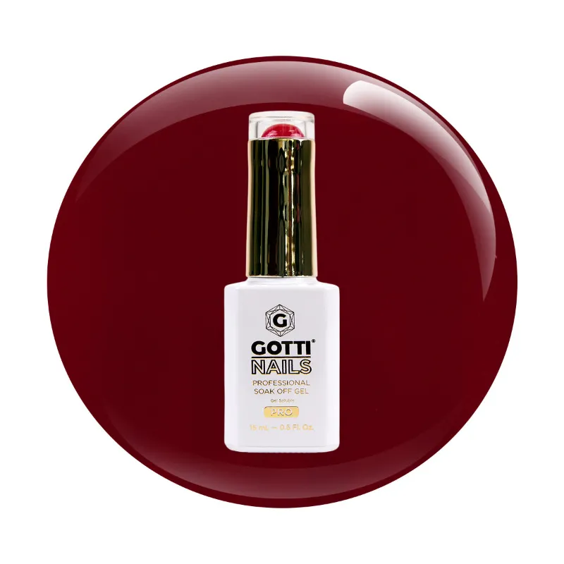 Gotti Nails #28G Gel Color Just One Kiss deep wine red crème gel polish bottle